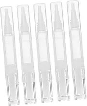 SOLUSTRE 5pcs Versatile Twist Pen For Nail Oil And Makeup Refillable And Transparent Lip Gloss Tubes Empty Nail Brush Pens Container Click Lip Gloss Pen