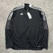 NWT adidas Men's Tiro 21 Track Jacket GM7319 Aeroready - Black/White Medium