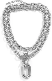 [Generic] Chunky Link Curb Chain Necklace for Women Men Dainty Choker Thick Trendy Statement Punk Chain Jewelry Unisex Size