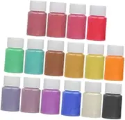 HORIALENCE 16 Colors Powder Pearlescent Pigments for DIY Crafts Nail Art Epoxy Projects Easy to Use Each Bottle