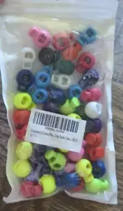 50 Pc. Plastic Loaded Ball Buckle Toggle Spring Stopper Drawstring Cord Ends