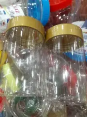 Jars Bottles clear Containers new silver empty square prefect new oz gift