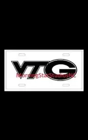 Georgia © University and Virginia Tech © Aluminum License Plate Laser Etched