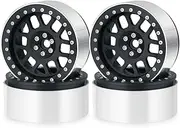 MOHERO 2.6 inch Metal Beadlock Wheel Rims 4pcs Wheel Hubs for Black Mamba 2.6" 152 * 47mm Mud Swamp Tires #10181-00 (Black)