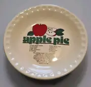 Vintage 1980s Mt. Clemens Pottery Apple Pie Plate, Stoneware Pie Plate NEW
