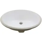 Novatto Undermount Bathroom Sinks, 19.5" Oval Porcelain in White w/ Overflow