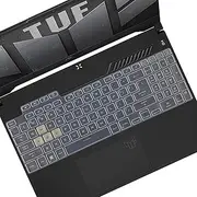 Leze Keyboard Cover for 2022 ASUS TUF Gaming A15 & F15, A17 & F17 Laptops - Clear Silicone Dust Proof Waterproof Washable Skin