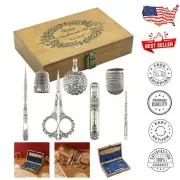 Vintage Stainless Steel Embroidery Scissors Set – Perfect for Sewing & Crafts