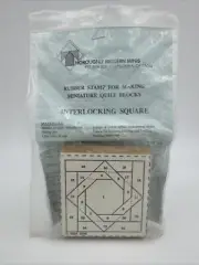 Thoroughly Modern Minis Rubber Stamp Miniature Quilt Block Interlocking Square