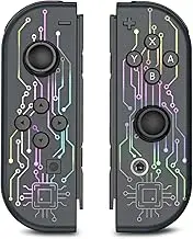 Neewon Switch Controller Compatible with Switch/OLED/Lite, Switch Joypad Replacement Controller, Switch Handheld Controller with 7 Colors RGB Light Effect（Black)