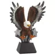 Landing Eagle Statue Patriotic Lifelike Figurine Centerpiece Shelf Ornament 13"H