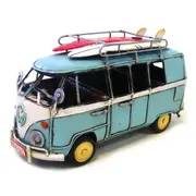 Boyle 20cm Volkswagen Kombi Van Handmade Ornament Blue Vintage Home/Room Decor