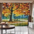 Resting On A Chair 3D Blockout Photo Print Curtain Fabric Curtains Window