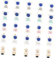 BELLIFFY Astronaut Space Craft Stickers 25pcs DIY Decor for Keyring Phone Case Hairpin Making