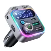 Fm Transmitter Car Radio Adapter USB Bluetooth 5.3 Usb-C Charger Mobile Phone