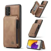 CaseMe Shockproof Samsung Galaxy A72 4G 5G Case Cover Wallet A725 A726 [Brown]