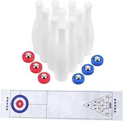Toddmomy 1 Set Mini Interactive Bowling Set of Tabletop Bowling Game for Family Fun Indoor Sports for Office and Parent Bonding Activities