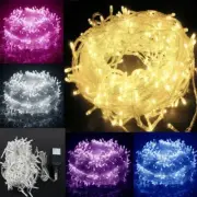 100-500 LED String Fairy Lights Curtain Xmas Party Bedroom Ourdoor Solar Plug In