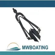 Outboard Motor Flusher Rectangular Dual Feed with Ear Muffs - Black Rubber