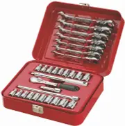 Sidchrome SCMT12105 - Socket/Wrench Set 1/4 Drive 30 Piece