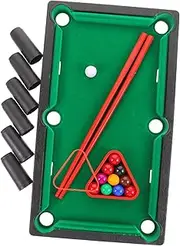 Totority 1Set Mini Billiard Table Game Desktop Pool with Sticks Balls and Tripod for Home Office and Family Fun for Adults