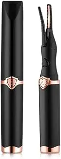 Electric Eyelash Curler,Mini Portable Makeup Electric Eyelash Curling,USB Rechargeable Finalize Heated Eyelash Curler for Women (Black)