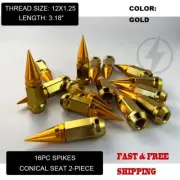 YAMAHA VIKING WOLVERINE YXZ KAWASAKI KRX TEREX SPIKE LUG NUTS 12MM X 1.25 GOLD