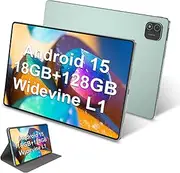 Azeyou 11 inch Tablet, Android 15 Tablet, 18GB RAM +128GB ROM+1TB Expand Computer Tablets, Octa Core Processor 8000mAh Battery, 1200x1920 IPS Touch Screen, 5+8MP Dual HD Camera, 5G WiFi, Widevine L1