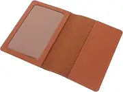 [Ipetboom] Leather Passport Holder with Embossed Airplane Design Durable PU Travel Wallet for Document Storage Card Holder for Travel Essentials Comfortable Texture Water Resistant Design
