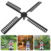 1 Set Wind Mill Accessories Garden Windmill Blades Plastic Wind Mill Leaf Wind Mill Part Black 40.00X40.00X3.00CM