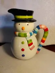 Home Sleddin Hill Snowman By Target Pitcher 9 And 1/2 Inches Tall