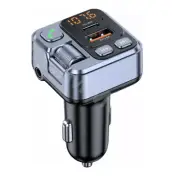LED Car Bluetooth MP3 Player Wireless FM Transmitter Hands-free USB Fast Charger