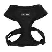 Puppia Soft Polyester Adjustable Dog Harness Black Large