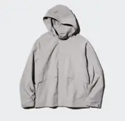 NWT Uniqlo Men's Windproof Stand Collar Blouson Jacket, Grey, M