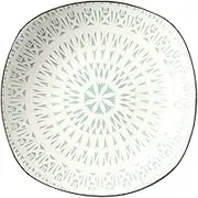 Ceramic Dinner Plate Salad And Dessert Plate Ceramic Salad Plate Deep Square Dinner Dish Dessert Platter Underglaze Color Machine Tableware Porcelain Serving Plattermachine-made Tableware 8 Inch
