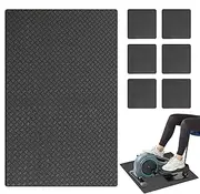 Treadmill Mat, Anti-Vibration Pad, Durable Exercise Equipment Mat, 3.94x3.94x0.2in Rowing Machine & Treadmill Floor Protector, Non-Slip Cushion for Carpet and Hardwood