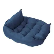 Dog Beds,Pet Calming Bed Winter,Foldable Washable Dog Bed Cat Beds, Dog Sofa Bed Multifunctional Dog Bed, Three Forms Blue