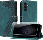 [JayModCase] Mobile Phone Case for Samsung Galaxy A14 with Screen Protector, Flip Wallet PU Leather Galaxy A14 Case [Card Slot] [Magnet] [Stand] 360° Shockproof Protective Case - Green
