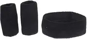 [Kisangel] Sports Sweatband Head Band Headband for Washing Top Knot Headband Cooling Headband Arm Band Headband for Men Sweatbands Wristband Bandeau Headbands Spandex Black