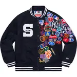 M號 SUPREME MLB 聯名 刺繡臂章 棒球外套 VARSITY JACKET NEW ERA 大聯盟 大學外套