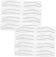VALICLUD 24 Pairs Template Stickers Tint for Eyebrows Eye Brow Stencil Brow Tint Airbrush Eyebrow Sticker Eyebrow Stencil Kit Airbrush Stencils Eyebrow Stamp Silica Gel White