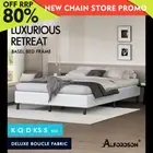 ALFORDSON Bed Frame Queen Double King Single Mattress Base Foundation Boucle