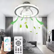 TCFUNDY RGB LED Ceiling Fan with Light App + Remote Control + Bluetooth Speaker