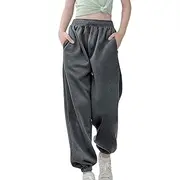 [Generic] Sweatpants for Grils Elastic Waist Leisure Style Trendy Comfy Comfortable Soft Fit Slimming Legs Cute Toddler Trouser