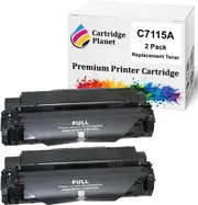 2 Pack Compatible Toner Cartridge Replacement for HP C7115A 15A (2,500 Pages) for HP Laserjet 1000 1005 1200 1200n 1200se 1220 1220se 3300 3310 3320 3320N 3330 3380