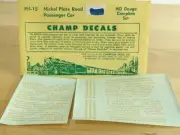Champ Decals HO PH-15 Nickel Plate Road Passenger Car
