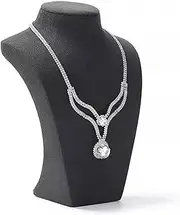 lskdnrufh Jewelry Stand Jewelry Display Bust, Black 3-Dimensional Necklace Mannequin Holder Stand for Retail Stores and Trade Shows Jewelry Organizer(10 * 6 * 15cm)