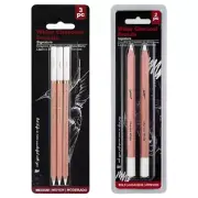 2/3x/Set Charcoal Pencils Highlight Pencil White Sketching Pen Highlight Pencil