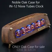Noble Oak Case for IN-12 Nixie Tubes Clock Temp. F/C 12/24H Slot Machine