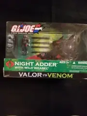 G.I. Joe Valor Vs. Venom Night Adder With Wild Weasel 2003 Sealed Never...